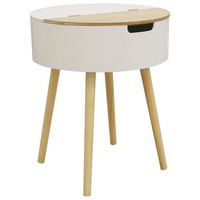 mesa-cofre de madera cmp iberica 45 x 45 x 545 cm blanco
