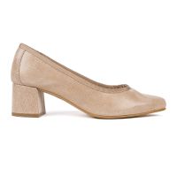 bailarina tacon piel beige
