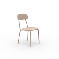 conjunto de 4 sillas de jardin de metal beige 45x53 cm 84h