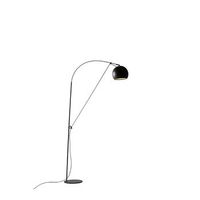 lampara de pie de metal perenz lampara de pie negra diametro 30 cm altura regulable 274 cm 1 bombilla e27 max 60w no incluido