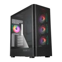 caja atx abysm danube sava h500 ii air argb negra vidrio templado 4 ventiladores usb-c