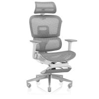 silla ergonomica valk myla malla blancagris respaldo ajustable reposabrazos 4d