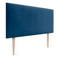 dhome cabecero de terciopelo liso 110x115 con patas camas 105 - azul