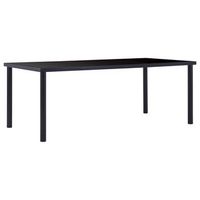 mesa de comedor de vidrio templado negro 200x100x75 cm vidaxl