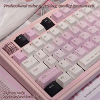 nuevas teclas pbt de 120 teclas juego de teclas pbt con perfil cherry sublimacion de tinta en 5 lados antideslumbrantes compatibles con teclados 61-108