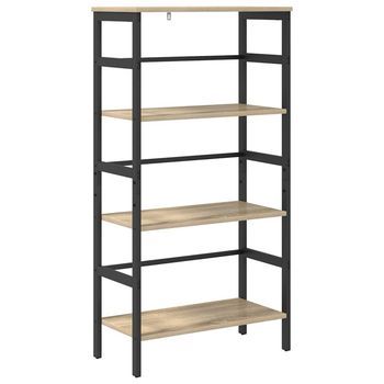 Estante De Libros 3 Niveles 60 X 29,5 X 115 Cm Roble Sonoma Vidaxl