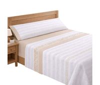 juego de sabanas 135cm 144 hilos naly beige 3 piezas donegal collections