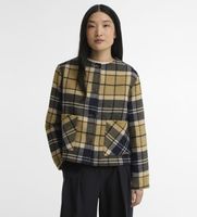 barbour para mujer los0092 chaqueta marlow overshirt tartan beige m casual lana manga larga