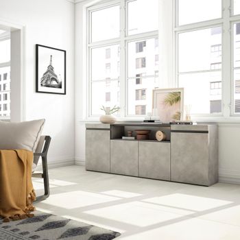 Aparador efecto madera cemento 200x35x75cm
