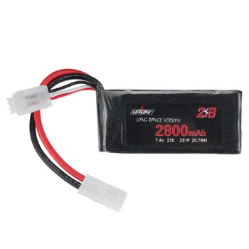 Batería URUAV 7.4V 2800mAh 25C 2S LiPo con enchufe pequeño Tamiya para coche RC