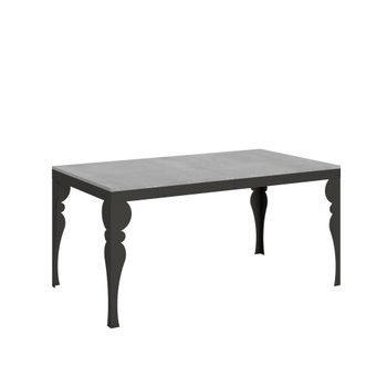 Mesa Extensible 90x160/420 Cm Paxon Evolution Cemento Estructura Antracita