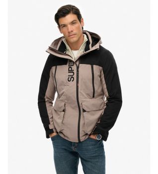 Superdry para hombre. M5012240A Chaqueta Block beige (M), Casual, Poliéster