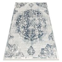 distin 0820a azul marino  azul  blanca alfombra moderna - adorno vi 140x190 cm