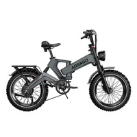 bicicleta electrica plegable de neumaticos anchos aoango k6f 204 doble suspension gris