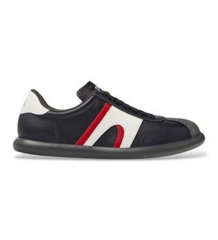 Camper para mujer. K201608-022 Zapatillas de piel Pelotas Soller negro (40), Plano, Ninguno, Casual