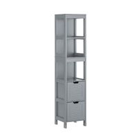 armario alto de bano mdf gris