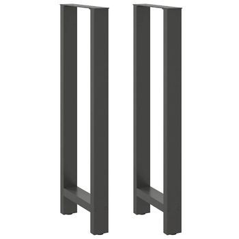 Patas Para Mesa De Bar Antracita (2 Unidades, 40 X 110-111 Cm, Acero) Vidaxl