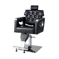 costway silla de peluqueria con respaldo y reposacabezas ajustables giro de 360 para peluqueria maquillaje 61 x 86 x 104-1195 cm negro