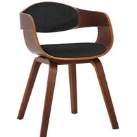 silla de visita kingston en tela nogalnegro 46x49x73 cm clp