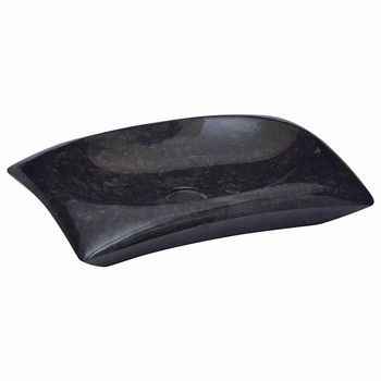 Lavabo Mármol Negro 50x35x10 Cm Vidaxl