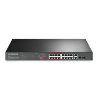 switch mercusys 16 puertos poe 10100 mbps 2 puertos gigabit sin gestion montaje en rack