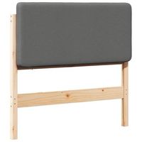 cabeceropanel de cabecero tapizado con cabecera marron y gris claro 100 cm