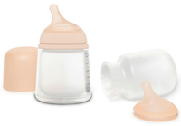 suavinex zero zero lactancia mixta biberon flujo adaptable 180 ml  tetina  bolsa recambio fair