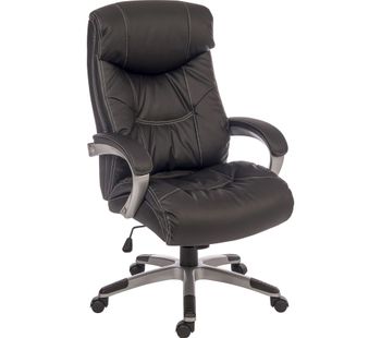 TEKNIK Siesta 6916 Leather Reclining Executive Chair - Black, Black