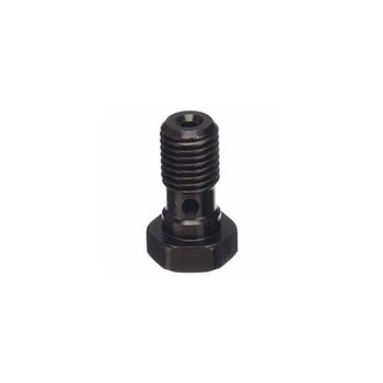 Tornillo banjo M10x1 simple cabeza plana acero negro
