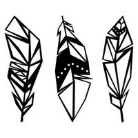 decoracion pared de metal feather negro 78x65 cm