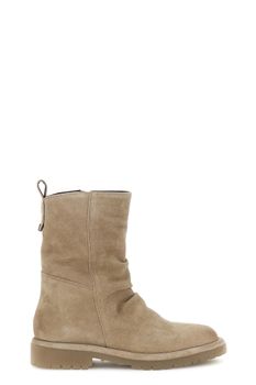 botines de ante con pliegues beige 37