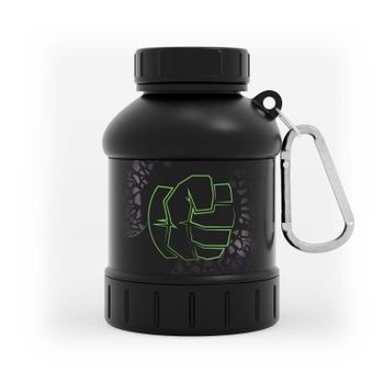 Envase con llavero para proteína de Myprotein - Hulk - Negro