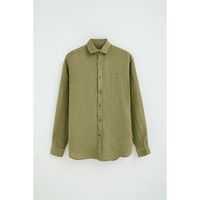 polo club camisa manga larga block shirt linen gd para hombre