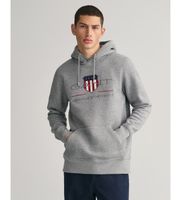 gant para hombre 2047082 sudadera con capucha archive shield gris l casual algodon manga larga