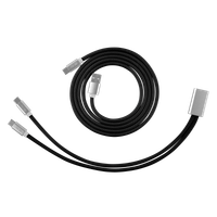 cable trenzado epomaker macaron pro de 18m 2 en 1 para dos dispositivos apto para teclado y raton de juego
