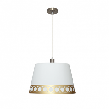 Lampara Colgante Dalia 1xe27 Blanco/oro de FABRILAMP.