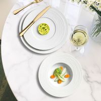 servicio de vajilla de 18 piezas porcelana blanco