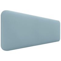 dhome cabecero tapizado liso redondeado polipiel para pared acusticos cabeceros absorbentes cabezal cama dormitorio celeste 150cm