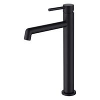 kibath grifo de lavabo alto monomando oso acabado negro mate fabricado en laton