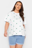 limited collection camiseta algodon blanca con arboles bordados mujer curvy y tallas grandes limited collection