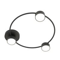 lampara de techo pavo negro 3 luces