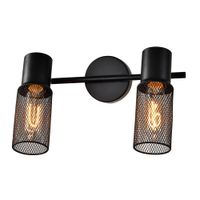 yackle - plafon de metal color negro 30 cm e27