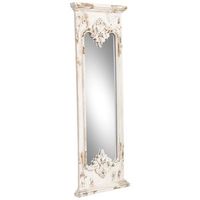 espejo de pared blanco envejecido 55x55x149h cm