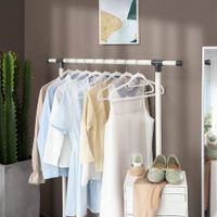 40 perchas antideslizantes de terciopelo de color blanco