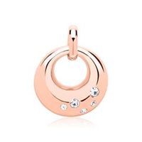 colgante de plata 925 chapado en oro rosa con circonitas