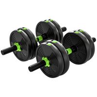 sportnow set de mancuernas ajustable 15 kg - mancuernas y barras para entrenamiento de fuerza