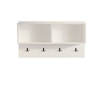 Perchero brian guardarropa con estante 92 cm blanco