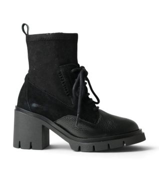 Hispanitas para mujer. HI254281 Botines de Piel Zurich Rock negri (41), Negro, 5 a 8cm, Cordones, Cremallera, Casual