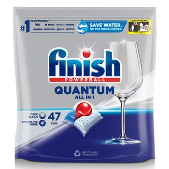 Pastillas para lavavajillas Finish Quantum All-in-1 Regular (47 pastillas)