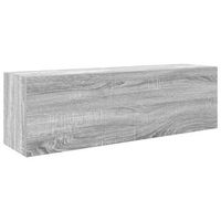 mueble de pared bano  armario de bano madera ingenieria gris sonoma 100x25x30cm